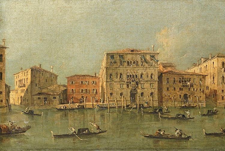Francesco Guardi View of the Palazzo Loredan dell'Ambasciatore on the Grand Canal oil painting picture